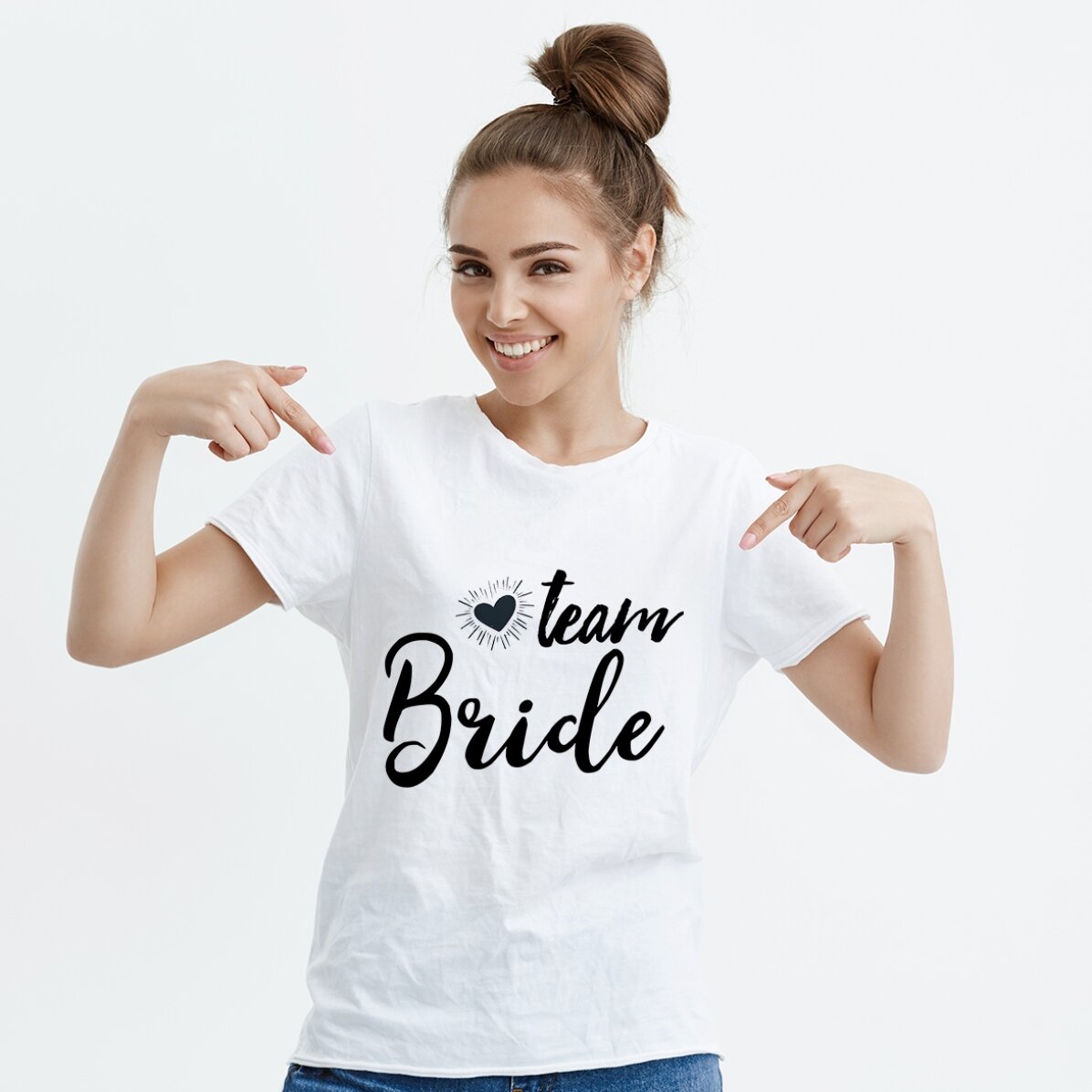 T-shirt met eigen tekst - Team Bride