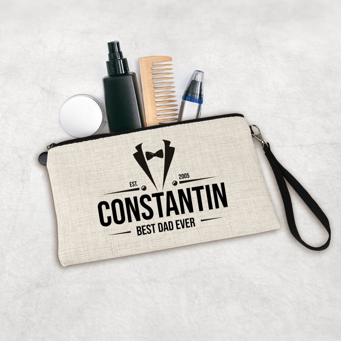 Accessoireset voor heren, gepersonaliseerd met tekst - Elegant