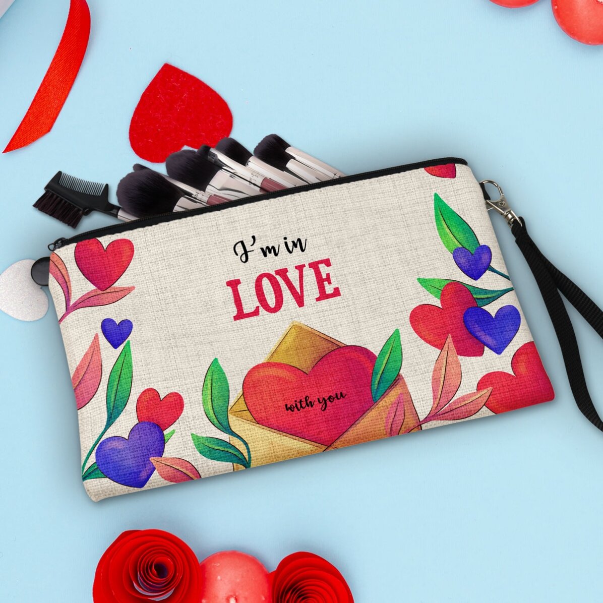 Gepersonaliseerde make-upset met tekst - In LOVE
