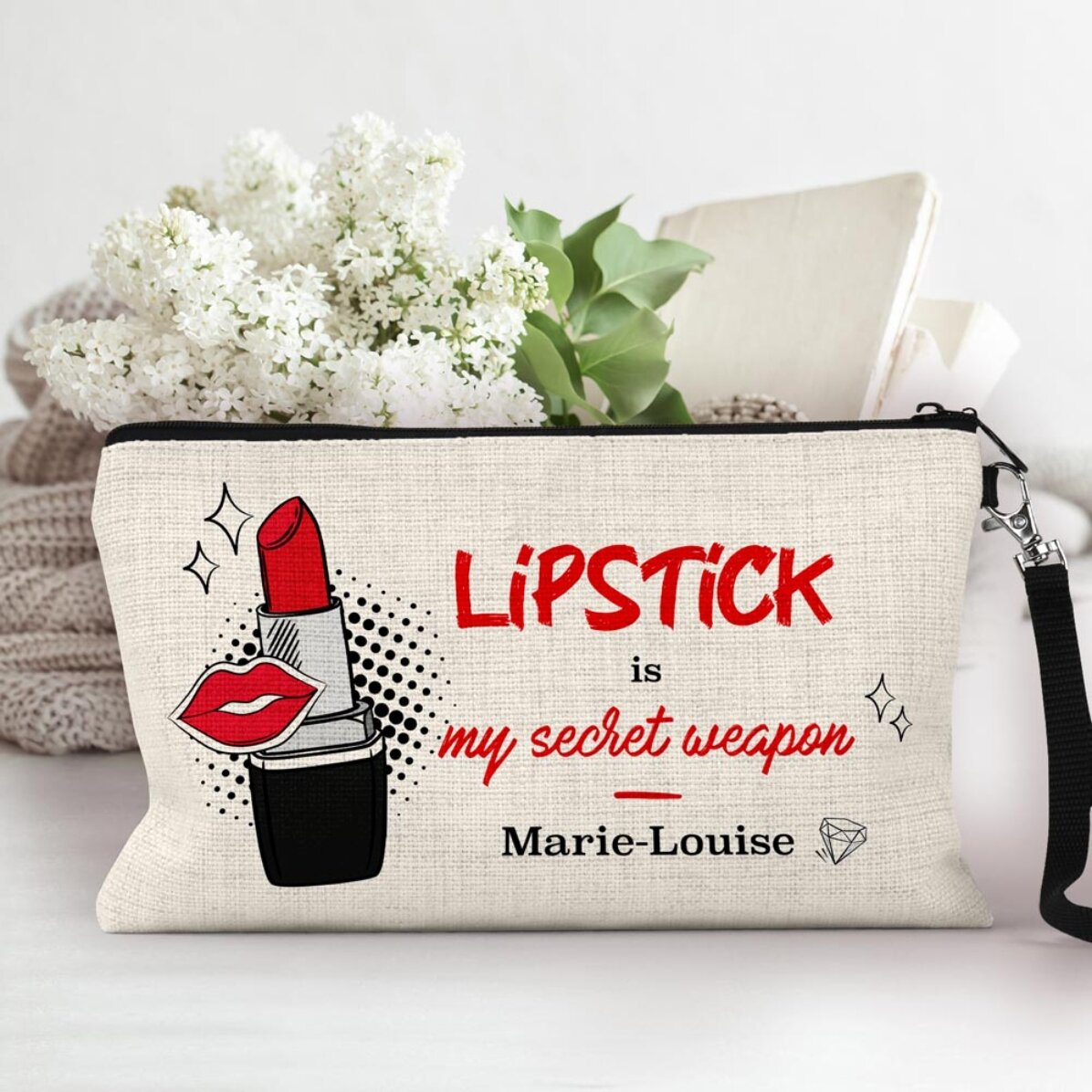Gepersonaliseerde make-upset met tekst - My secret weapon
