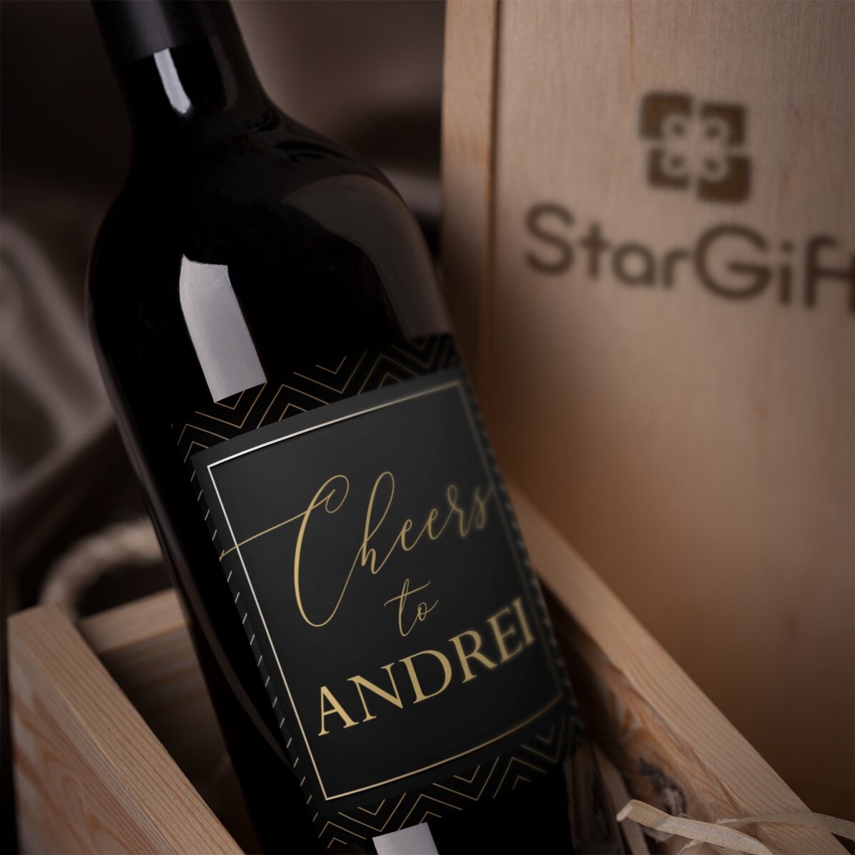 Wijn met gepersonaliseerde tekst - Cheers to