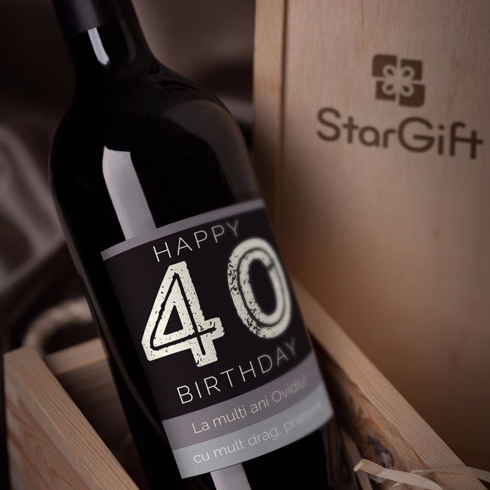 Gepersonaliseerde wijn - Happy Birthday