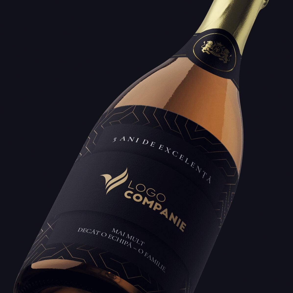 Vin mousseux personnalisé avec un message - Anniversaire de la marque